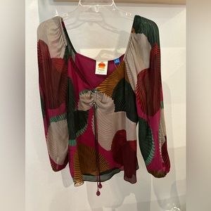 Farm Rio for Anthropologie Katalina Top Size Medium